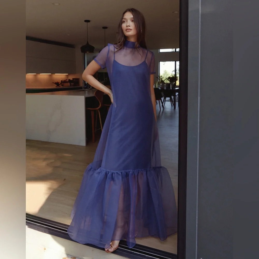 green emerald velvet dress STAUD, Short Sleeve Wells Dress in Earth, Size 00 main image 0